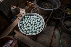 Boiled duck eggs at a distribution facility. Indonesia, 2021. Haig / Act for Farmed Animals / We Animals